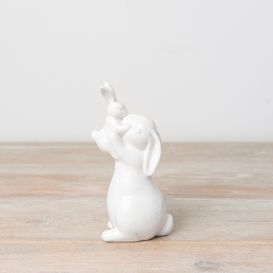 Kissing Ceramic Bunnies