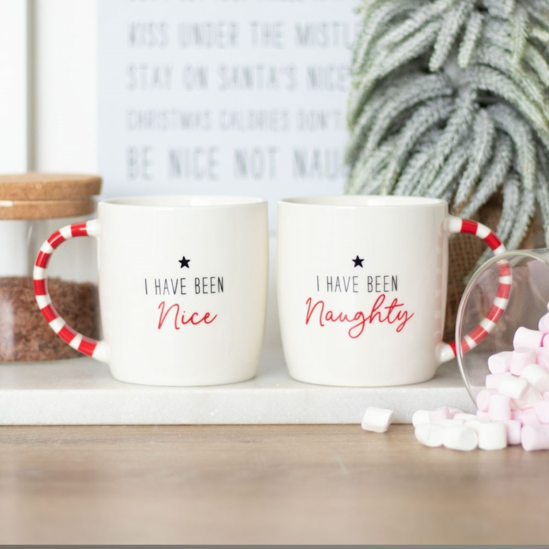 Naughty and Nice Mug Set