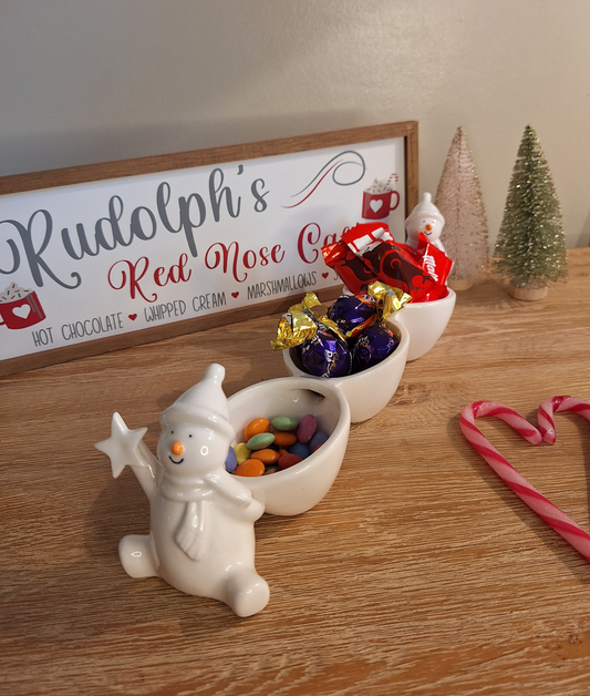 Snowman Snack Bowl