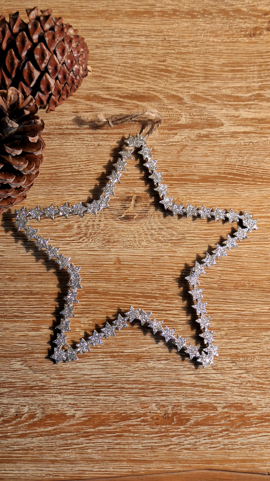 Gold Glitter Hanging Star