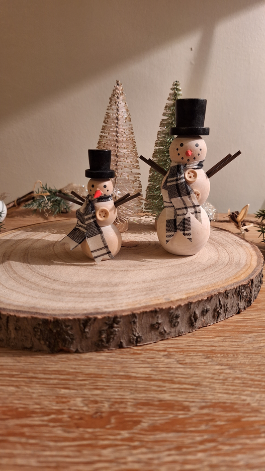 Pine Wood Snowman