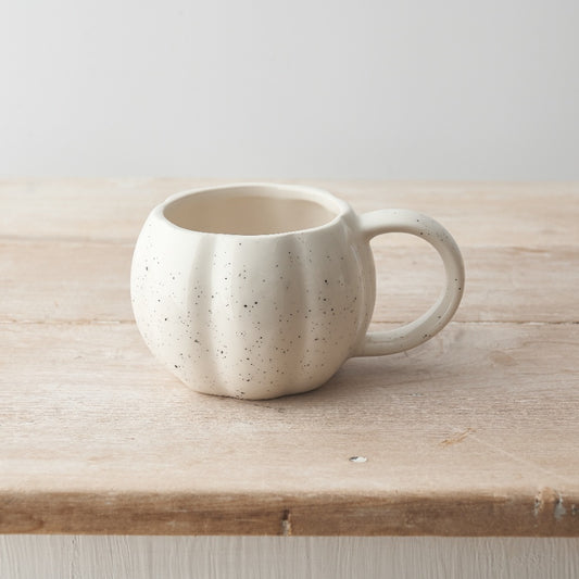 Cream speckled Pumpkin Mug