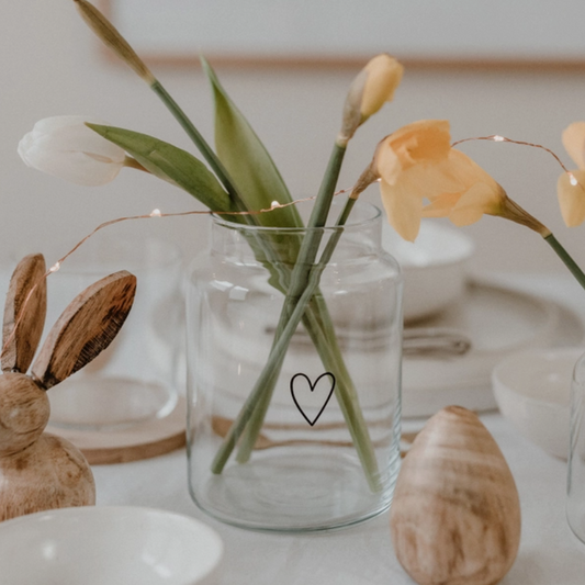 Large Glass Vase With Heart