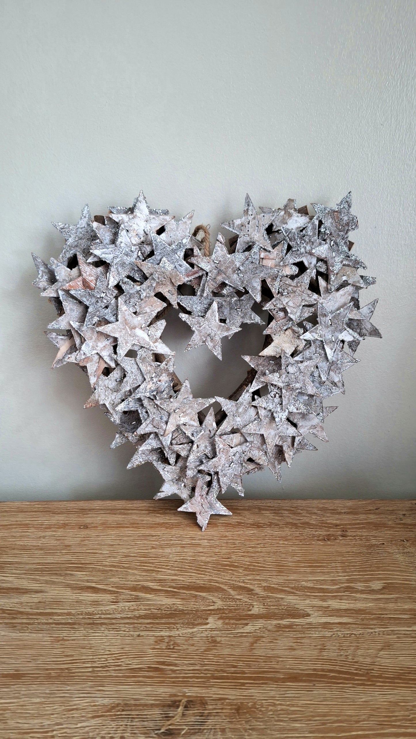 Birch Bark Stars heart